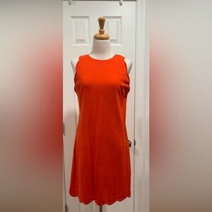 Vince Camuto Orange Sheath Dress Sleeveless Crew Neck